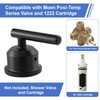 Matte Black Shower Handle Replacement, Compatible with Moen T2901BL Gibson