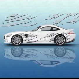 Cool Car Decals Flame Car Decals; Flame Racing Sport Livery Decal For Both Sides Of Car; Flames