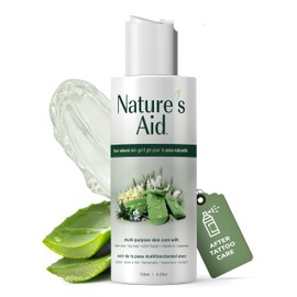 Nature's Aid Tattoo Aftercare: Tattoo Aloe Vera Gel Formula - Absorbs Quickly, Soothes the Skin, and Enhances Tattoo Depth and Colour. Used by Tattoo Artists to Help Heal and Protect Tattoos. Natural Tattoo Care Moisturizing Ingredients (125ml)