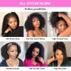 SKYDO Kinky Curly Half Wig Human Hair 250 Density 16inch