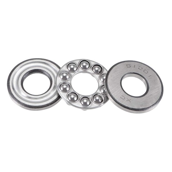 uxcell Thrust Ball Bearings 51201 Carbon Steel One Way Silver Tone 0.5 x 1.1 x 0.4 inches (12 x 28 x 11 mm)