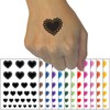 Fancy Heart Doily Love Valentine's Day Temporary Tattoo Water Resistant