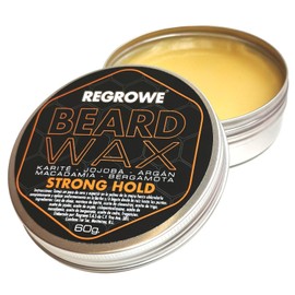 Regrowe Beard Wax Strong Hold - BERGAMOTA - ARGÁN - JOJOBA - BEESWAX - KARITÉ - MACADAMIA