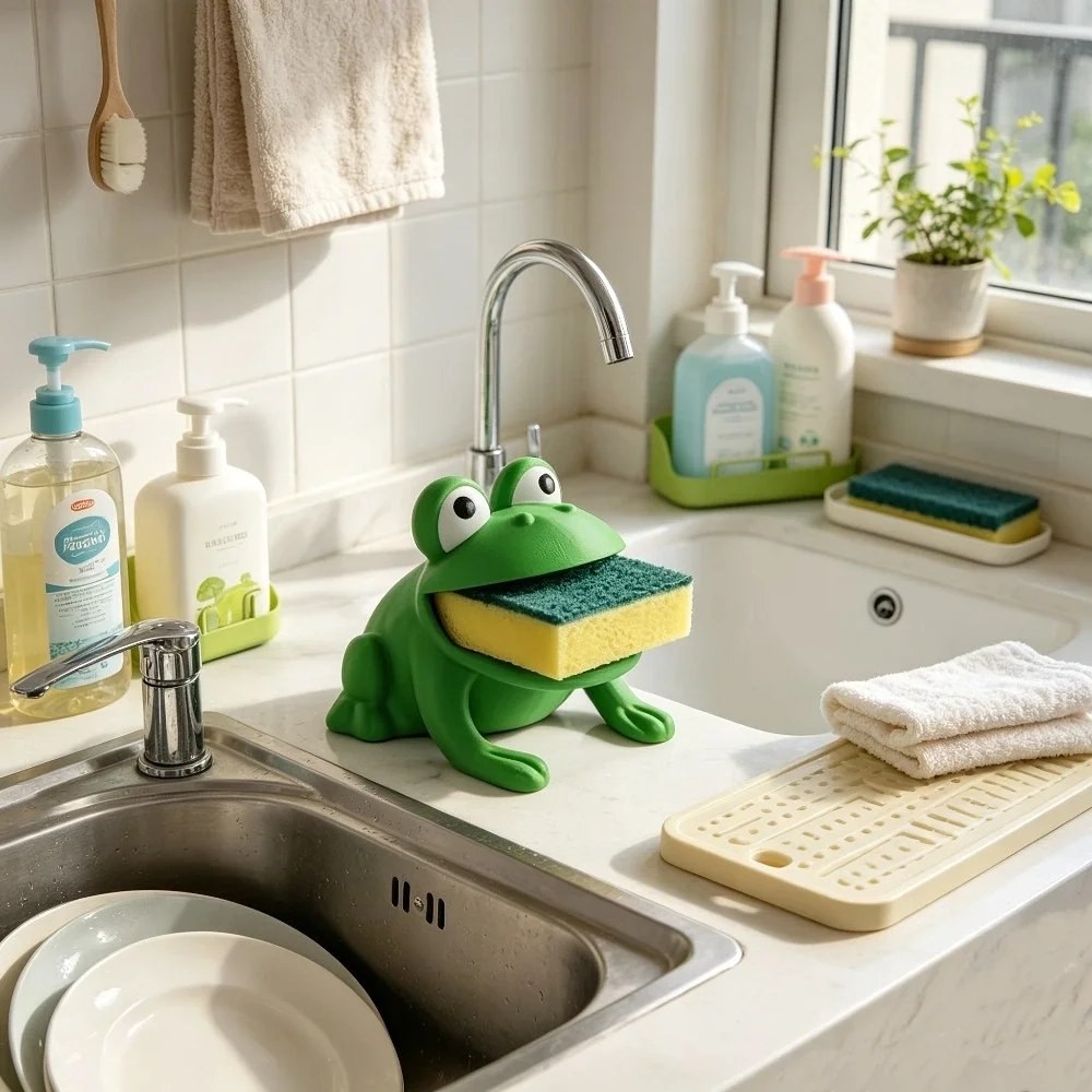 kitchen sink caddy sponge holder