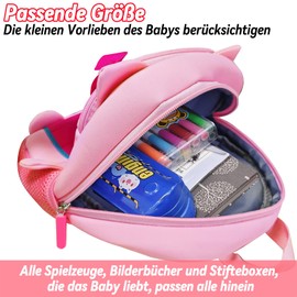 Yeelan Backpack for Girls, 1-4 Years, Little Friend Nursery Backpack, Nursery Bag, Nursery Backpack, Adjustable Straps, Child-friendly Zippers, Pink Pig