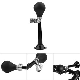 2.2inch Cycling Bike Air Horn Bugle Squeeze Ring 5 Colors Portable Bike with Metal Mount, Suitable to Bike, Mountain Bikes (Black)