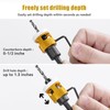 5 Pcs Countersink Drill Bit Set with Low Friction Depth