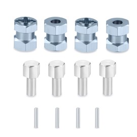 MORFUM RC 12mm Wheel Hex Drive Hubs Combiner Coupler Aluminum 15mm Offset Extension Drive Adapter for 1/10 Axial SCX10 Wraith RC Crawler Car Upgrade Parts (Titanium)