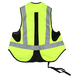 TCMT Airbag Motorcycle Airnest Air Bag Vest Hi Visibility w/ 2 CO2 Cartridge (L, Black + Fluorescent yellow)