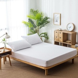 Kiming Bed Waterproof Bed Mat Simple Cover Hotel Dust Blocking White/100x190+20cm
