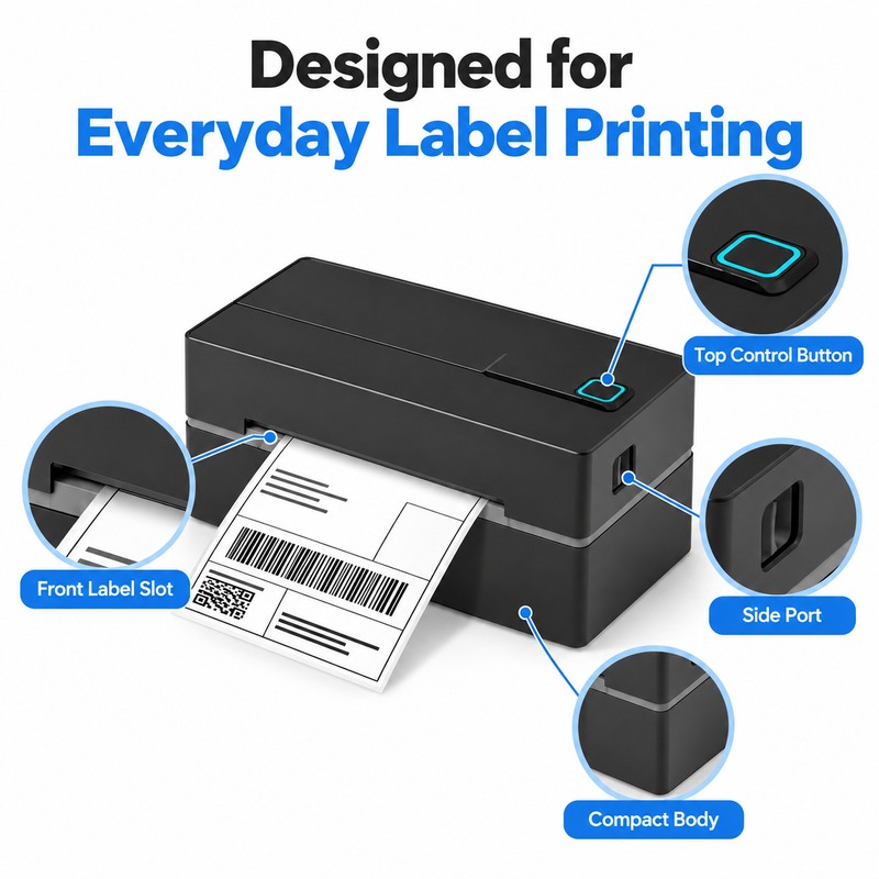 4×6 Thermal Label Printer for Shipping Labels – 203 DPI