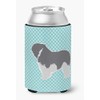 Caroline's Treasures BB3732CC Polish Lowland Sheepdog Dog Checkerboard Blue Can