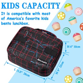 Kids Lunch Box for Boys Toddler Insulated Lunch Bag for 3 4 5 6 7 8 9 10 11 12 Kids For Back to School Reusable Freezable Small Cooler Bag Snack Bag for Elementary Kindergarten Primary School