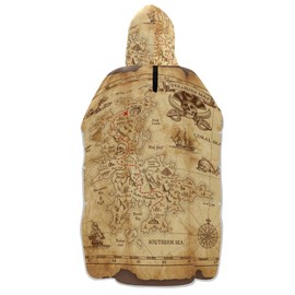 senya Surf Poncho Towel Hooded Beach Towel, Retro Antique Pirates Adventure Treasure Map Compass Swim Cover Up for Women Men Beach Pool Water Park