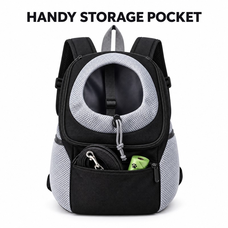 Dog Pet Backpack Carrier – Breathable Adjustable Front Pack for
