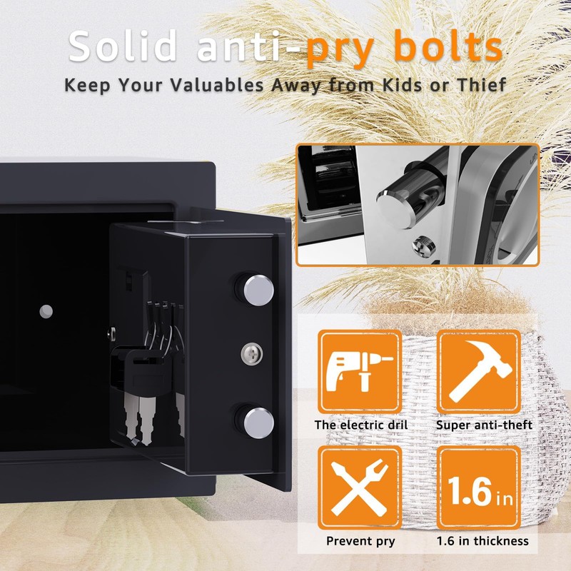 PATRON fireproof safe box for home ，mini safe for money，coin