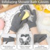 Anezus Exfoliating Back Scrubber Bath Gloves Set, Exfoliating Shower Towel