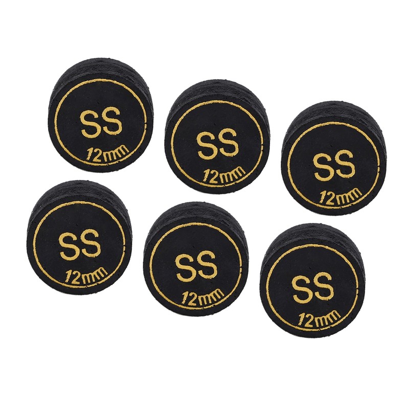 6pcs Pool Billiard Cue Tips 12mm Billiard Pool Cues Tips
