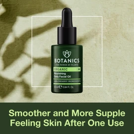 Botanics Organic Hydrating Face Oil - Nourishing Daily Facial Oil with Argan & Rosehip - Lightweight, Non-Greasy Formula for Dry & Sensitive Skin - Vegan & Cruelty-Free (0.84 Fl Oz)