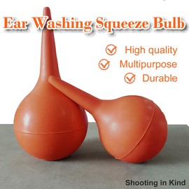 Eastchem Laboratory Tool Red Rubber Squeeze Bulb Ear Syringe Ball,30ml,60ml,90ml