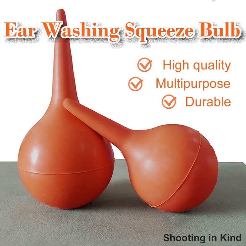 Eastchem Laboratory Tool Red Rubber Squeeze Bulb Ear Syringe Ball,30ml,60ml,90ml