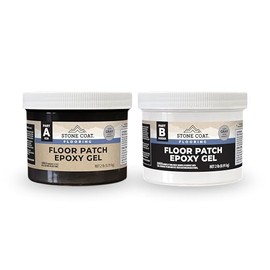 Stone Coat Floor Patch 2-Part Epoxy Gel - for Repairing Gaps and Cracks in Concrete, Floors - Versatile Epoxy Floor Patch and Filler for Seamlessly Wall Repair, Concrete Patching, and Wood Filling