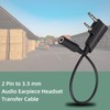Retevis TCK01 2-Pin to 3.5mm Audio Adapter for Walkie Talkies,