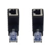 Duttek Adaptador Ethernet de 90 grados, adaptador extensor Ethernet RJ45