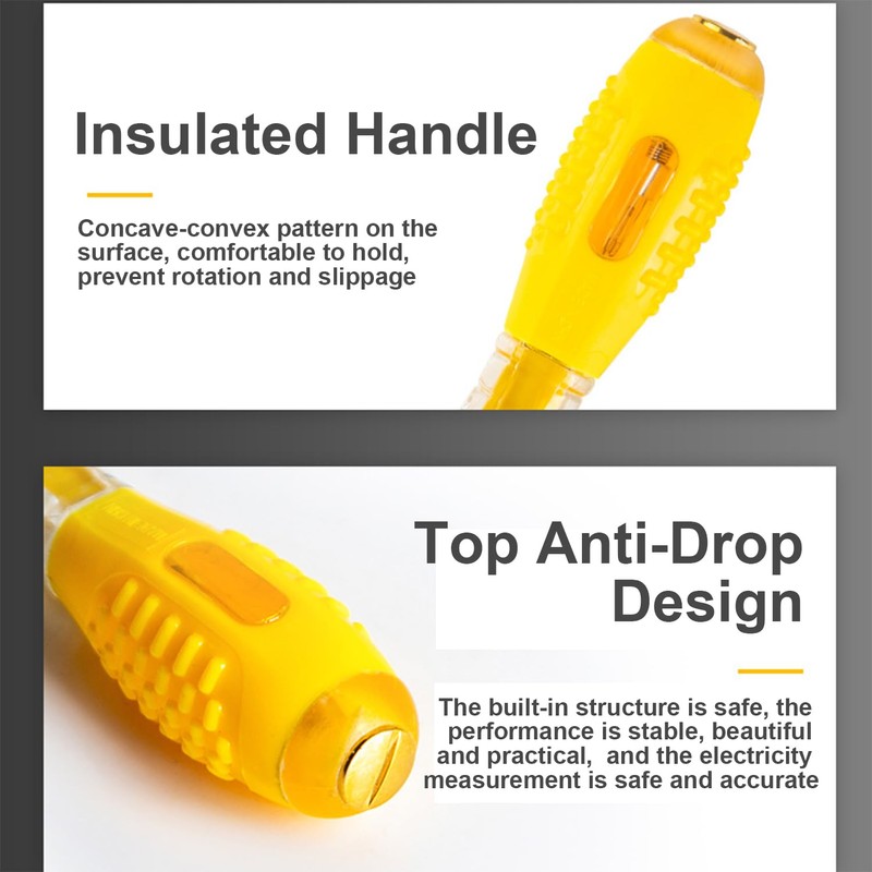 Fielect Circuit Tester, Voltage Tester Pen Screwdriver Electric Test Detector,