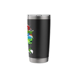 Xmas Tree Lighting Santa Hat Mahi Mahi Fish Christmas Stainless Steel Insulated Tumbler
