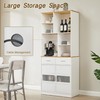 VECELO 72" Tall Kitchen Pantry Storage Cabinet with Doors &