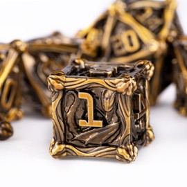 Surpass DND Dice Set Polyhedral dice Set Metal Dice Set d&d Dice Set 7 Pieces Role Playing Dice for Dungeons and Dragons dice Set RPG MTG Table Games (Gookin)