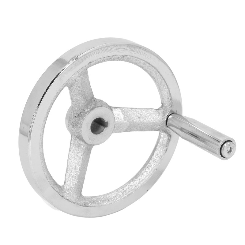3 Spoke Hand Wheel with Revolving Handle Cast Iron Round