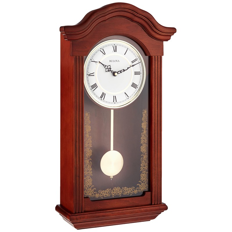 Bulova C4443 Baronet Chiming Clock, Finish, Mahogany