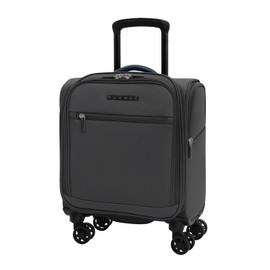 Verage Under Seat Luggage with Wheels, Softside Small Suitcase Spinner Carry On Luggage Bags for Airlines Airplanes Short Trip Men Women (Grey, 14-Inch Underseat)