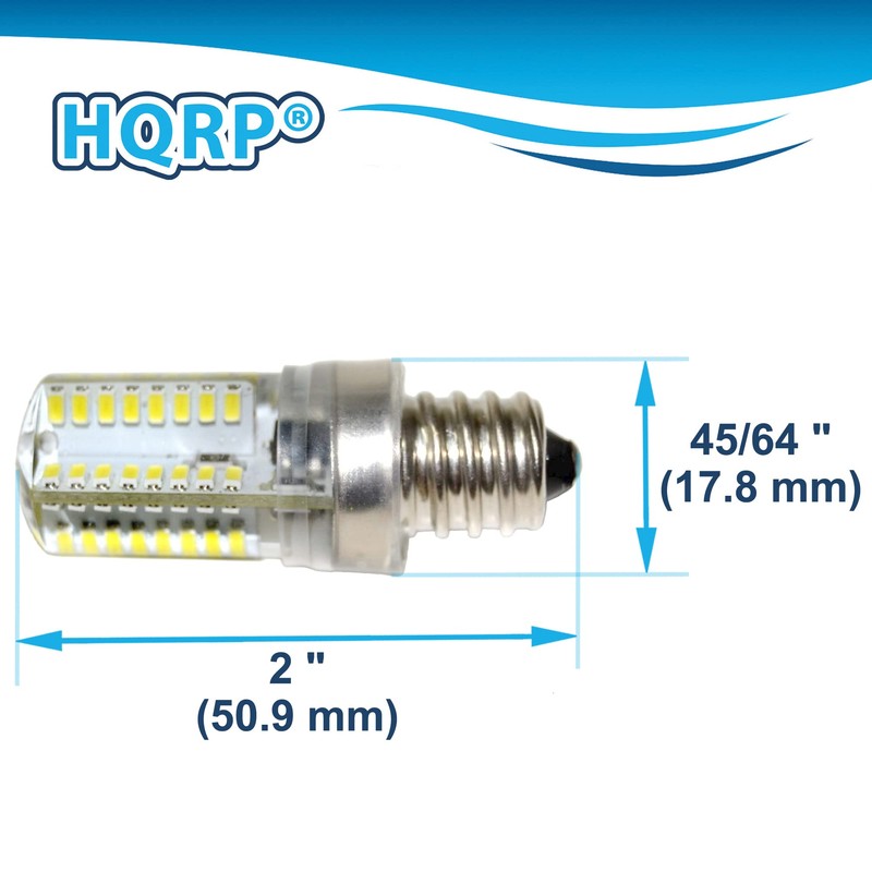 HQRP E12 Candelabra Base LED Bulb Cool White AC 110V