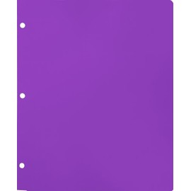 Lion 2-Pocket Plastic Folder for Binder, Lavender Purple, Pack of 4 (91000-LP-4P)