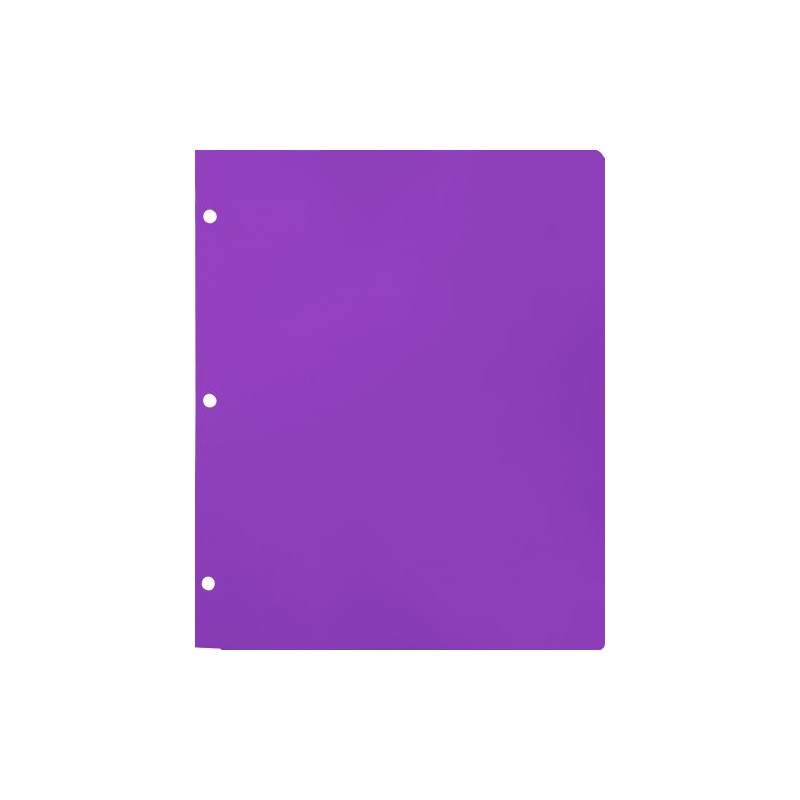 Lion 2-Pocket Plastic Folder for Binder, Lavender Purple, Pack of