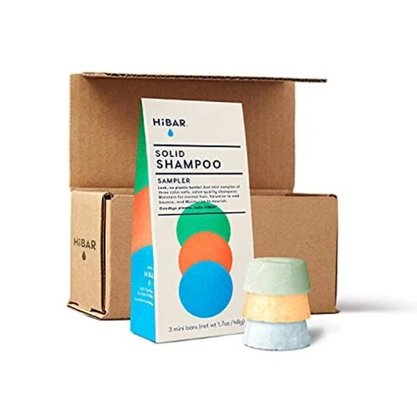 Hibar Inc Solid Shampoo Sampler 3 Mini Bars Maintain&Moist
