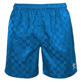 Umbro Boys Checkerboard Short, Princess Blue/Marshmallow, Medium