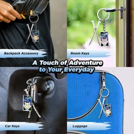 Weeb Keychains Demon Slayer Keychain, Key Ring Set for True Demon Slayer Fans, Anime Gifts with Durable Metal & Vibrant Colors, Phone Charms & Cool Keychains for Bag, Wallet & Car Key | Inosuke