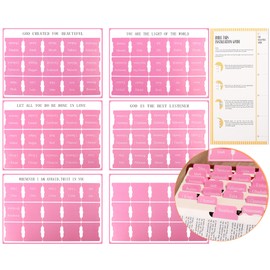 Bible Tabs for Women, Laminated Large Print Pink Bible Bookmarks Index Book Tabs Study Supplies Guide Kit 90 Pieces, Baptism Christian Gifts for Girls Boys Men Beginner Easy to Read