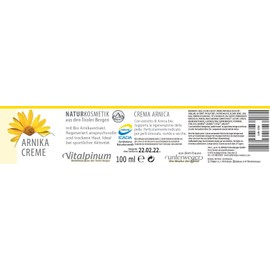 Unterweger Arnica Cream 100 ml with Real Arnica Extract