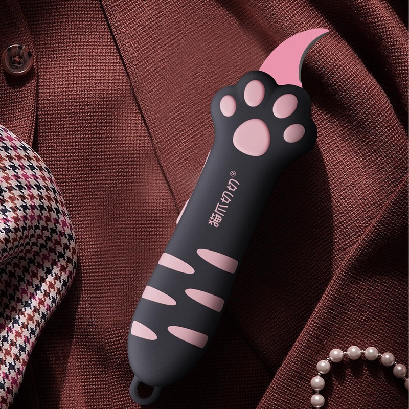 MEOWKIT Cat Paw Box Cutter Retractable with Cat Paw Handle,