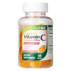 NutraA2Z Vitamin C Gummies, 250mg, 60 Count (Orange Flavor)