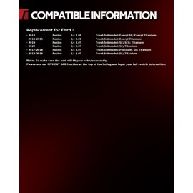 Torchbeam Front Struts Shock Absorber Complete Assembly Automotive Replacement for Ford Fusion 2013-2020 172638 * 2 2 PCS