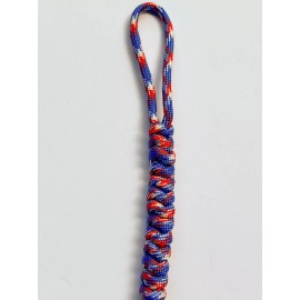 Handmade 550 Paracord Keychain ID Lanyard   USA Seller White, Red, Blue Color