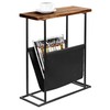 MyGift 21-Inch Modern Wood & Metal End Table with Magazine