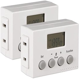 Westek TE22DHB Indoor 1-Outlet Weekly Digital Bar Timer, 2-Pack