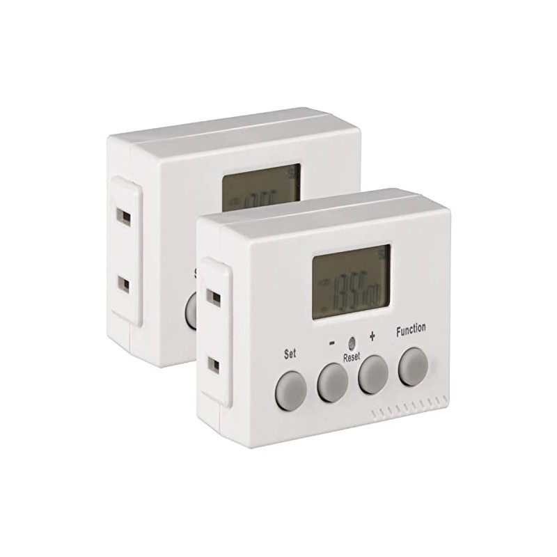 Westek TE22DHB Indoor 1-Outlet Weekly Digital Bar Timer, 2-Pack